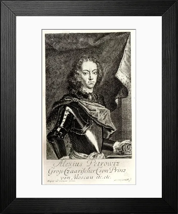 Framed Print : Portrait of Tsarevich Alexei Petrovich of Russia (1690-1718). Artist: Anonymous Framed Print : Portrait of Tsarevich Alexei Petrovich of Russia (1690-1718). Artist: Anonymous