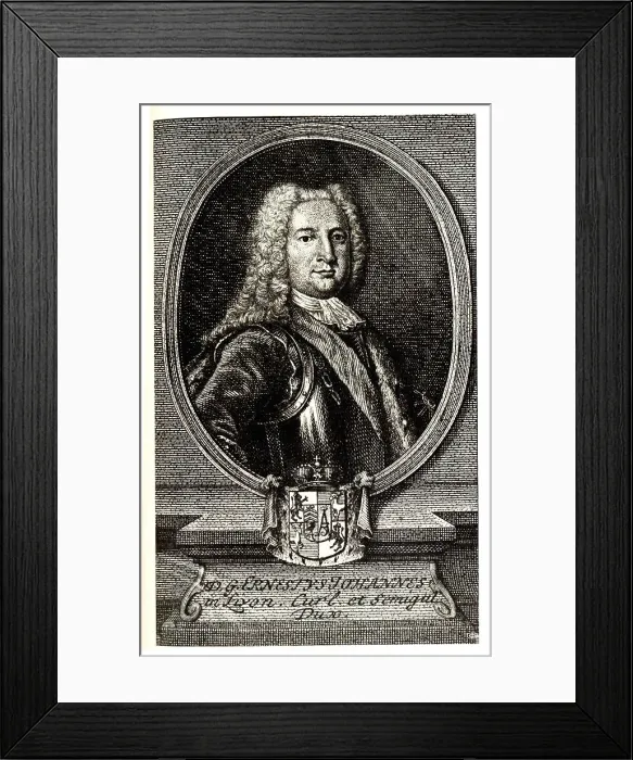 Framed Print : Portrait of Ernst Johann von Biron (1690-1772), Duke of Courland and Semigallia and regent of the Russian Empire. Artist: Anonymous Framed Print : Portrait of Ernst Johann von Biron (1690-1772), Duke of Courland and Semigallia and regent of the Russian Empire. Artist: Anonymous