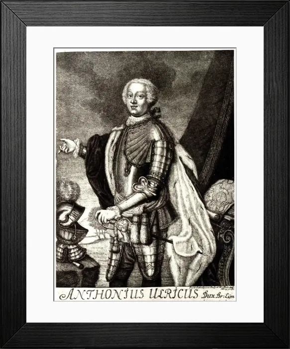 Framed Print : Portrait of Duke Anthony Ulrich of Brunswick (1714-1774). Artist: Anonymous Framed Print : Portrait of Duke Anthony Ulrich of Brunswick (1714-1774). Artist: Anonymous