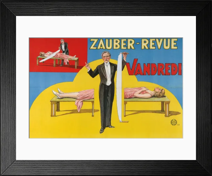 Framed Print : Vandredi Magic Revue (Poster), 1923. Artist: Anonymous Framed Print : Vandredi Magic Revue (Poster), 1923. Artist: Anonymous