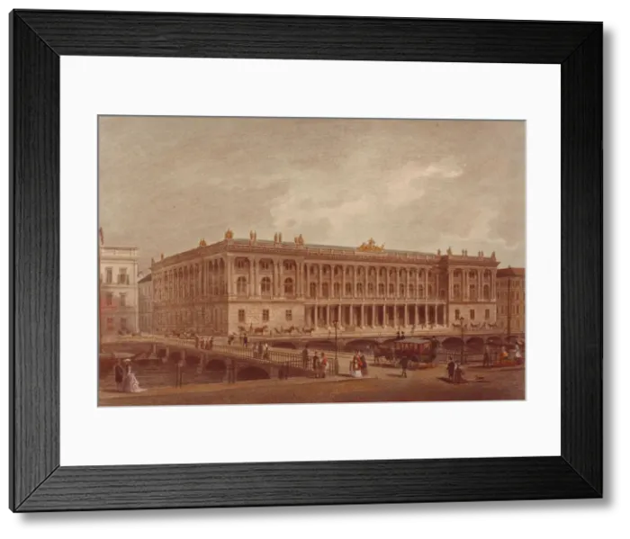Framed Print : The Berlin Stock Exchange at the Burgstrasse, End 1860s-Early 1870s. Artist: Anonymous Framed Print : The Berlin Stock Exchange at the Burgstrasse, End 1860s-Early 1870s. Artist: Anonymous