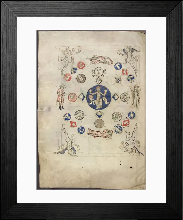 Framed Print : Miniature Annus from Liber Scivias by Hildegard of Bingen, ca 1220. Artist: Anonymous Framed Print : Miniature Annus from Liber Scivias by Hildegard of Bingen, ca 1220. Artist: Anonymous