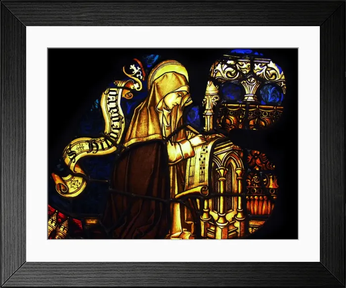 Framed Print : Hildegard of Bingen. Artist: Anonymous Framed Print : Hildegard of Bingen. Artist: Anonymous