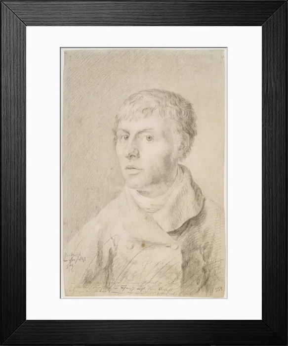 Framed Print : Self-Portrait, 1800. Artist: Friedrich, Caspar David (1774-1840) Framed Print : Self-Portrait, 1800. Artist: Friedrich, Caspar David (1774-1840)