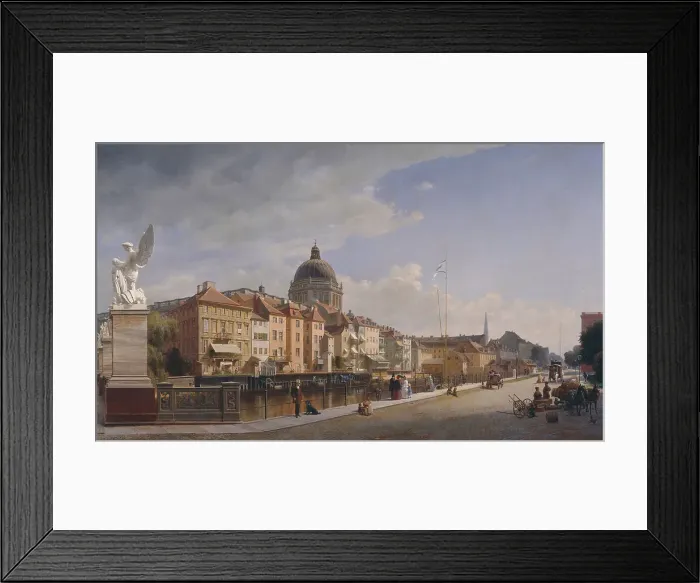 Framed Print : Rear view of the Houses at Schloszfreiheit, 1855. Artist: Gaertner, Johann Philipp Eduard (1801-1877) Framed Print : Rear view of the Houses at Schloszfreiheit, 1855. Artist: Gaertner, Johann Philipp Eduard (1801-1877)