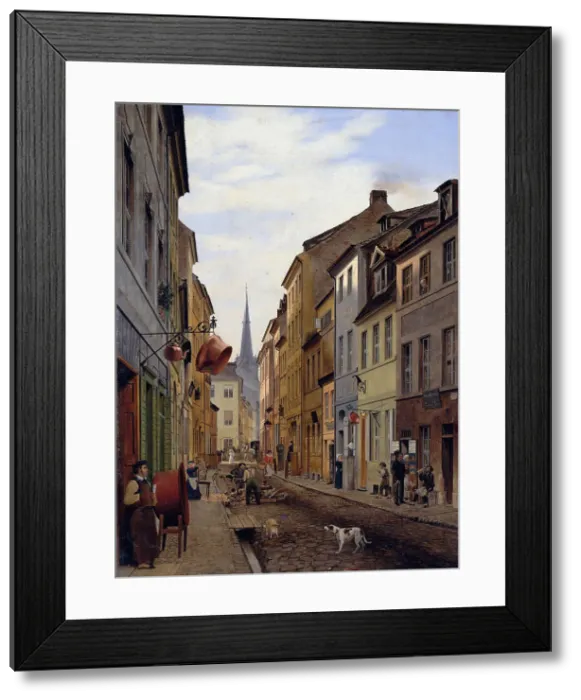 Framed Print : The Parochialstrasze, 1831. Artist: Gaertner, Johann Philipp Eduard (1801-1877) Framed Print : The Parochialstrasze, 1831. Artist: Gaertner, Johann Philipp Eduard (1801-1877)