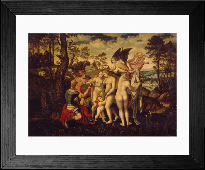 Framed Print : The Judgement of Paris, Mid of 16th cen Artist: German master Framed Print : The Judgement of Paris, Mid of 16th cen Artist: German master