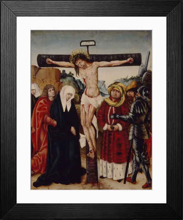 Framed Print : The Crucifixion, Early16th cen Artist: German master Framed Print : The Crucifixion, Early16th cen Artist: German master