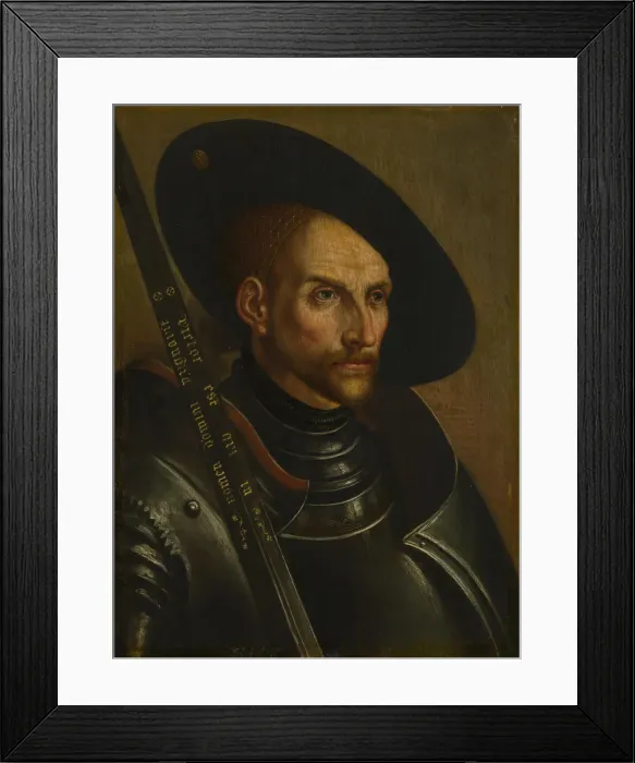 Framed Print : Portrait of Edzard I, Count of East Frisia (1461-1528), 18th century. Artist: German master Framed Print : Portrait of Edzard I, Count of East Frisia (1461-1528), 18th century. Artist: German master