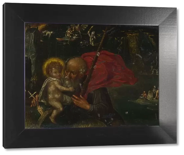 Saint Christopher carrying the Infant Christ, 17th century. Artist: German master