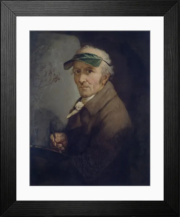 Framed Print : Self-Portrait with Eye-shade, 1813. Artist: Graff, Anton (1736-1813) Framed Print : Self-Portrait with Eye-shade, 1813. Artist: Graff, Anton (1736-1813)