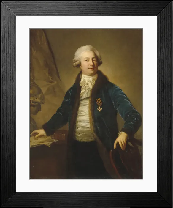 Framed Print : Portrait of Adrian Ivanovich Divov (1749-1814), 1790s. Artist: Graff, Anton (1736-1813) Framed Print : Portrait of Adrian Ivanovich Divov (1749-1814), 1790s. Artist: Graff, Anton (1736-1813)