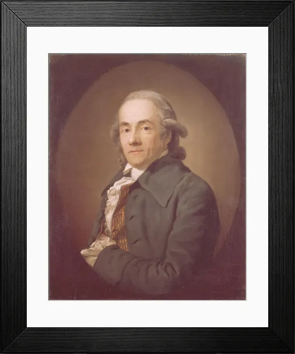 Framed Print : Portrait of Christian Friedrich Voss (1724-1795). Artist: Graff, Anton (1736-1813) Framed Print : Portrait of Christian Friedrich Voss (1724-1795). Artist: Graff, Anton (1736-1813)