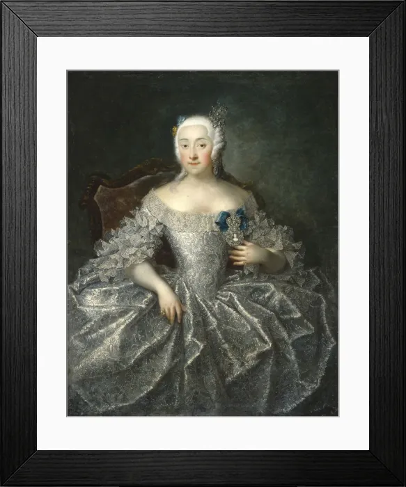Framed Print : Portrait of Countess Varvara Alexeyevna Sheremetyeva (1711-1767), 1746. Artist: Grooth, Georg-Christoph (1716-1749) Framed Print : Portrait of Countess Varvara Alexeyevna Sheremetyeva (1711-1767), 1746. Artist: Grooth, Georg-Christoph (1716-1749)