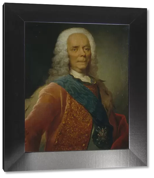 Portrait of Prince Vasili Vladimirovich Dolgorukov (1667-1746), before 1746. Artist: Grooth, Georg-Christoph (1716-1749)