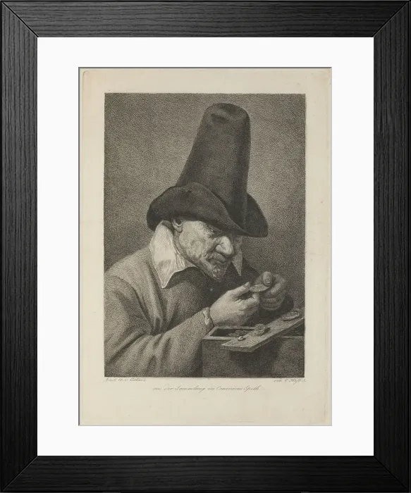 Framed Print : Peasant with Coins, Second Half of the 18th cen Artist: Hess, Carl Ernst Christoph (1755-1828) Framed Print : Peasant with Coins, Second Half of the 18th cen Artist: Hess, Carl Ernst Christoph (1755-1828)