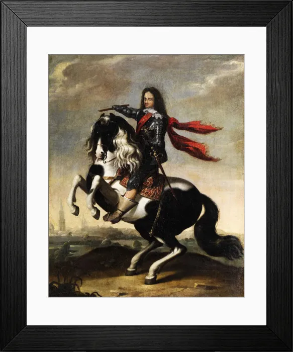 Framed Print : Equestrian Portrait of Valdemar Christian of Schleswig-Holstein (1622-1656). Artist: Heimbach, Wolfgang (c. 1610-after 1678) Framed Print : Equestrian Portrait of Valdemar Christian of Schleswig-Holstein (1622-1656). Artist: Heimbach, Wolfgang (c. 1610-after 1678)
