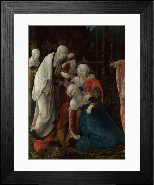 Framed Print : Christ taking leave of his Mother, c. 1520. Artist: Huber, Wolf (1480 / 5-1553) Framed Print : Christ taking leave of his Mother, c. 1520. Artist: Huber, Wolf (1480 / 5-1553)
