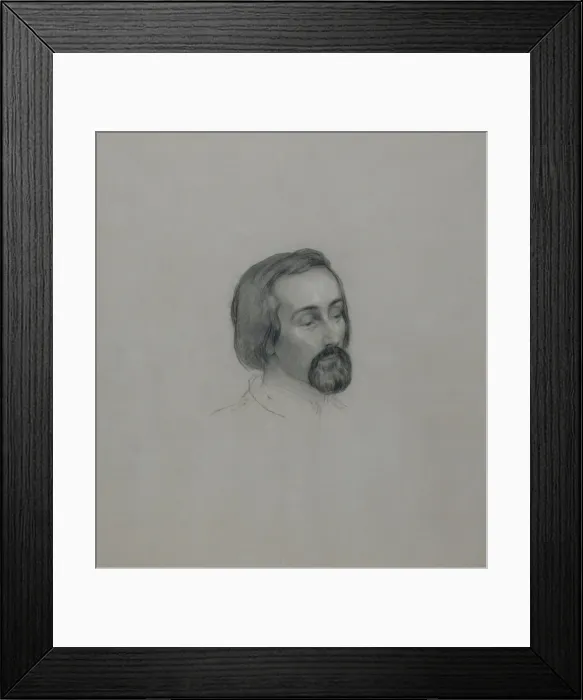 Framed Print : Portrait of the poet Heinrich Heine (1797-1856), 1851. Artist: Kietz, Ernst Benedikt (1815-1892) Framed Print : Portrait of the poet Heinrich Heine (1797-1856), 1851. Artist: Kietz, Ernst Benedikt (1815-1892)