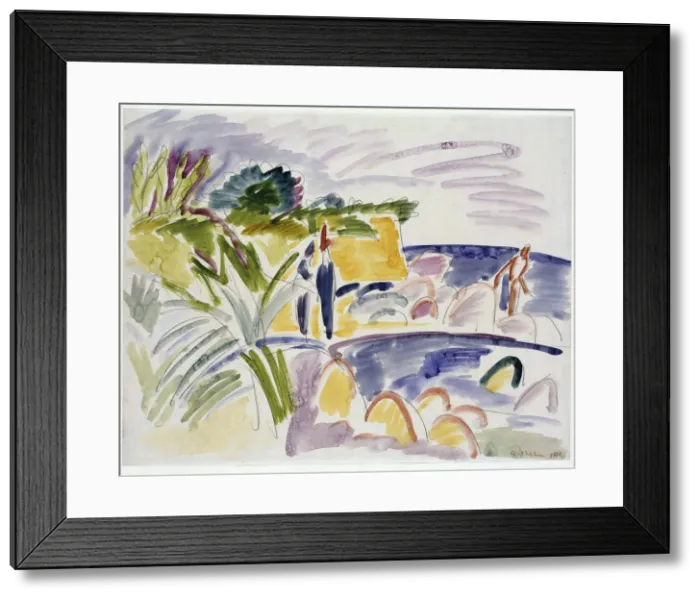Framed Print : Beach at Fehmarn, 1913. Artist: Kirchner, Ernst Ludwig (1880-1938) Framed Print : Beach at Fehmarn, 1913. Artist: Kirchner, Ernst Ludwig (1880-1938)