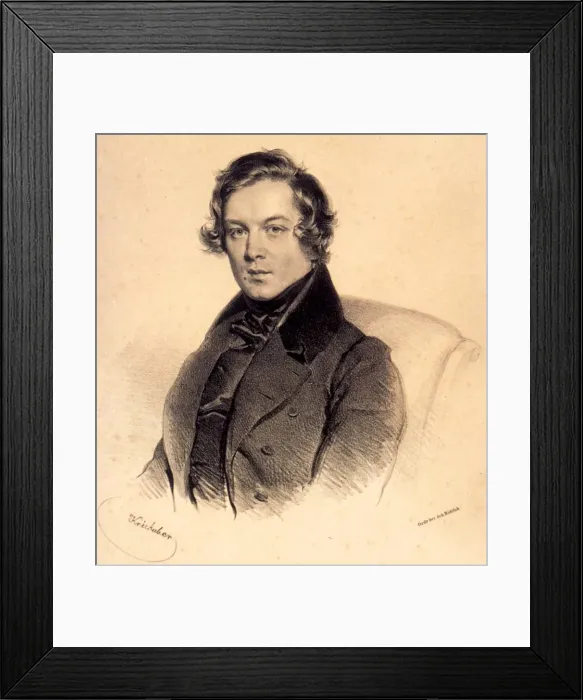 Framed Print : Robert Schumann (1810-1856), 1839. Artist: Kriehuber, Josef (1800-1876) Framed Print : Robert Schumann (1810-1856), 1839. Artist: Kriehuber, Josef (1800-1876)