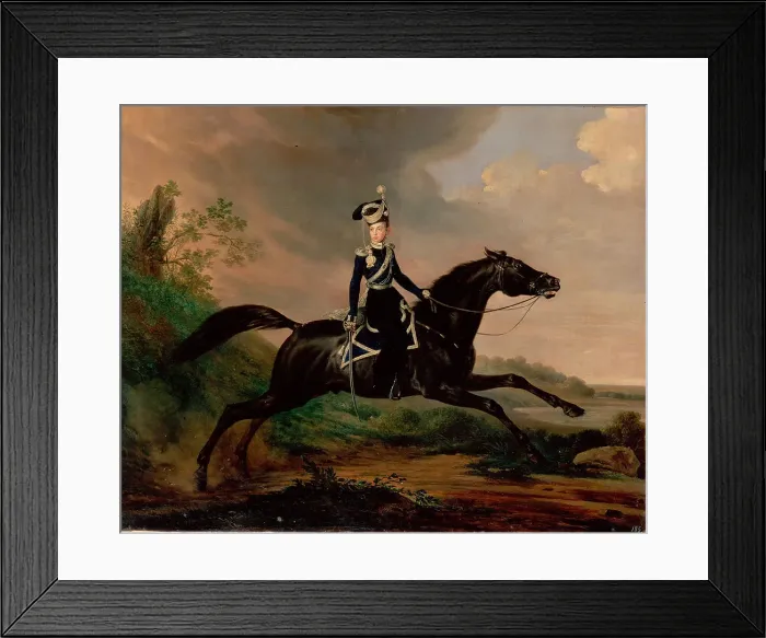 Framed Print : Equestrian Portrait of Grand Prince Alexander Nikolayevich (1818-1881), 1832. Artist: Kruger, Franz (1797-1857) Framed Print : Equestrian Portrait of Grand Prince Alexander Nikolayevich (1818-1881), 1832. Artist: Kruger, Franz (1797-1857)