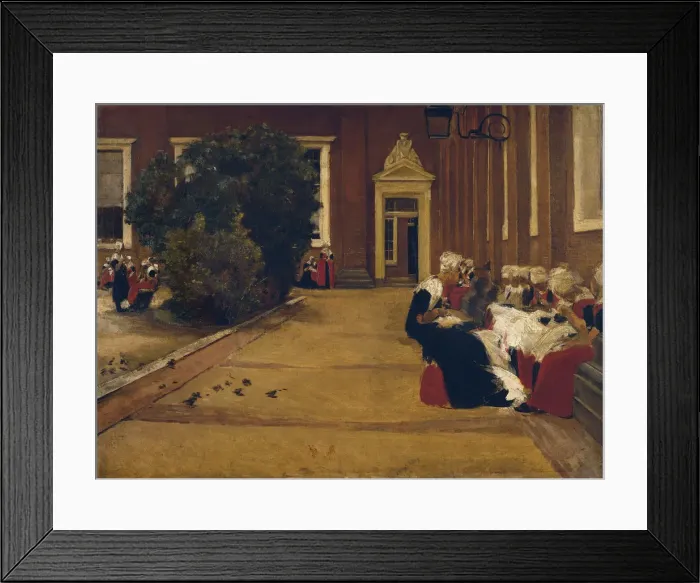 Framed Print : Orphan Girls in Amsterdam, 1876. Artist: Liebermann, Max (1847-1935) Framed Print : Orphan Girls in Amsterdam, 1876. Artist: Liebermann, Max (1847-1935)