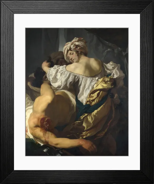 Framed Print : Judith in the Tent of Holofernes, c. 1622. Artist: Liss, Johann (1597-1631) Framed Print : Judith in the Tent of Holofernes, c. 1622. Artist: Liss, Johann (1597-1631)