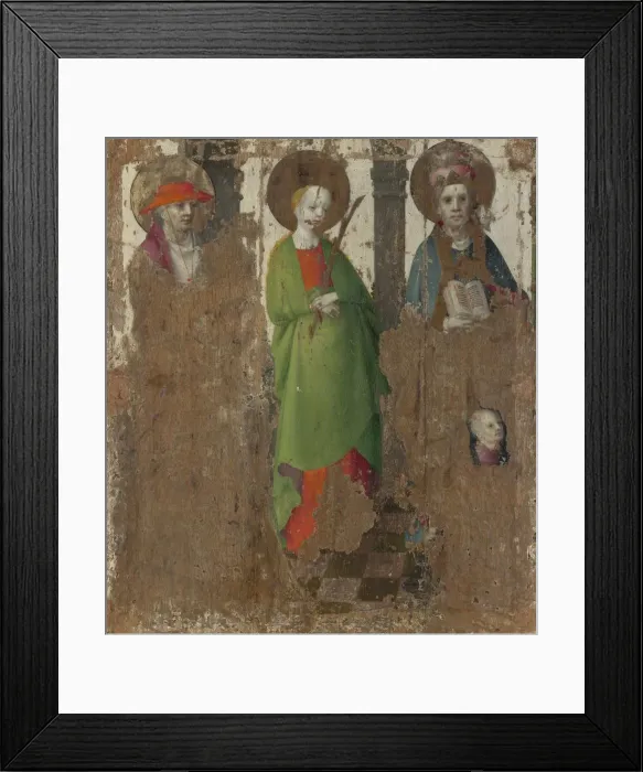 Framed Print : Three Saints, c. 1450. Artist: Lochner, Stephan (ca 1400 / 10-1451) Framed Print : Three Saints, c. 1450. Artist: Lochner, Stephan (ca 1400 / 10-1451)
