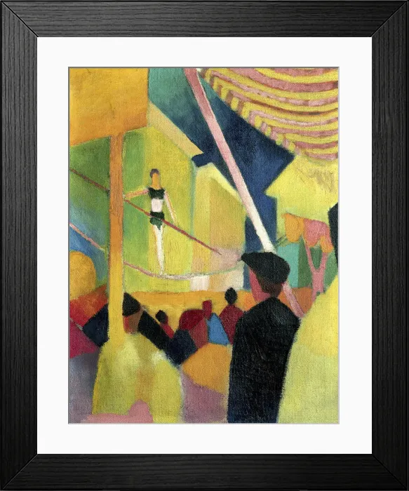 Framed Print : Tightrope walker, c. 1913. Artist: Macke, August (1887-1914) Framed Print : Tightrope walker, c. 1913. Artist: Macke, August (1887-1914)