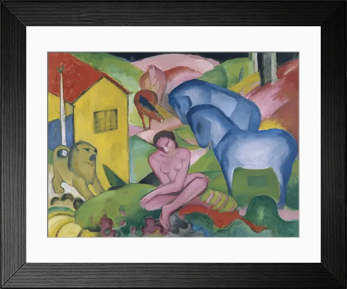 Framed Print : The Dream, 1912. Artist: Marc, Franz (1880-1916) Framed Print : The Dream, 1912. Artist: Marc, Franz (1880-1916)
