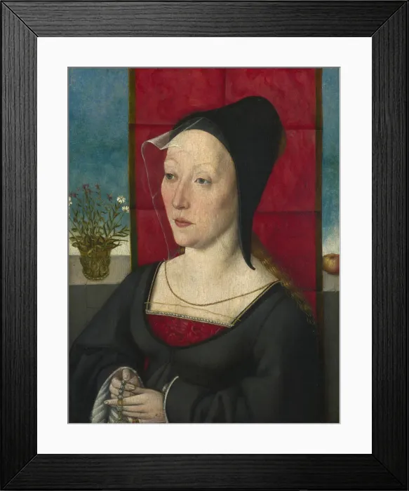 Framed Print : Portrait of a Woman, c. 1495. Artist: Master of Cologne (active ca 1500) Framed Print : Portrait of a Woman, c. 1495. Artist: Master of Cologne (active ca 1500)