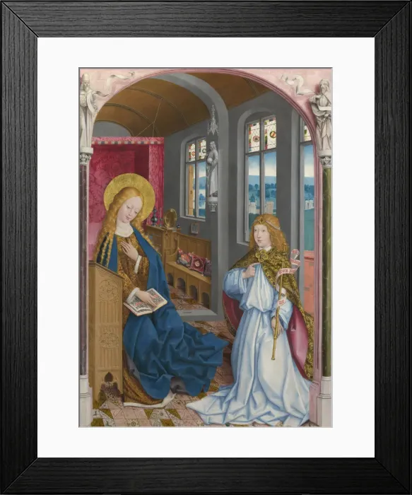 Framed Print : The Annunciation (The Liesborn Altarpiece), ca. 1470-1480. Artist: Master of Liesborn (15th century) Framed Print : The Annunciation (The Liesborn Altarpiece), ca. 1470-1480. Artist: Master of Liesborn (15th century)