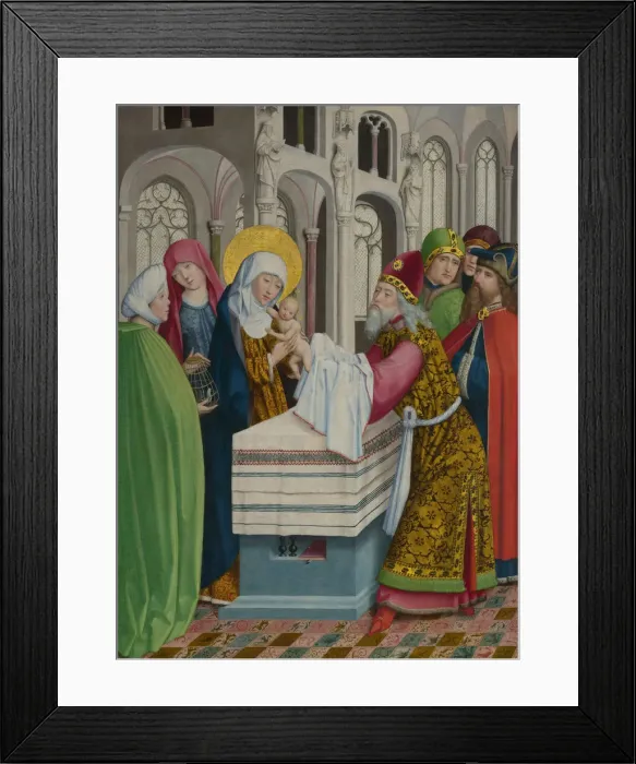 Framed Print : The Presentation in the Temple (The Liesborn Altarpiece), ca. 1470-1480. Artist: Master of Liesborn (15th century) Framed Print : The Presentation in the Temple (The Liesborn Altarpiece), ca. 1470-1480. Artist: Master of Liesborn (15th century)