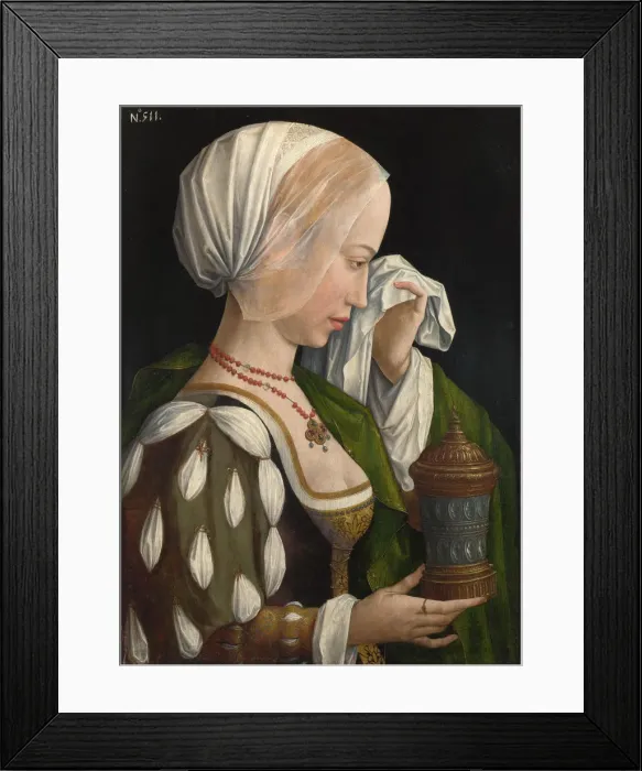 Framed Print : The Magdalen Weeping, c. 1525. Artist: Master of the Magdalen Legend, (Workshop) Framed Print : The Magdalen Weeping, c. 1525. Artist: Master of the Magdalen Legend, (Workshop)