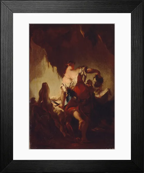 Framed Print : Judith with the Head of Holofernes. Artist: Maulbertsch, Franz Anton (1724-1796) Framed Print : Judith with the Head of Holofernes. Artist: Maulbertsch, Franz Anton (1724-1796)