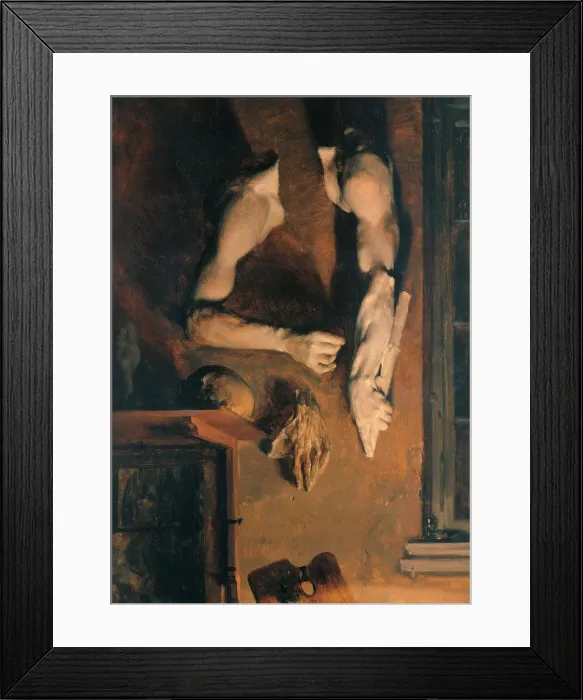 Framed Print : Studio Wall, 1852. Artist: Menzel, Adolph Friedrich, von (1815-1905) Framed Print : Studio Wall, 1852. Artist: Menzel, Adolph Friedrich, von (1815-1905)