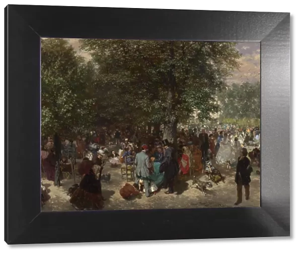 Afternoon in the Tuileries Gardens, 1867. Artist: Menzel, Adolph Friedrich, von (1815-1905)