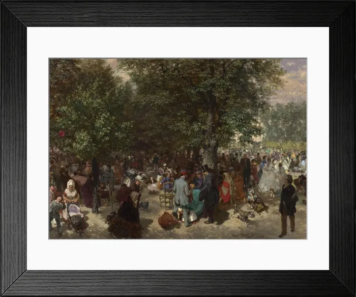 Framed Print : Afternoon in the Tuileries Gardens, 1867. Artist: Menzel, Adolph Friedrich, von (1815-1905) Framed Print : Afternoon in the Tuileries Gardens, 1867. Artist: Menzel, Adolph Friedrich, von (1815-1905)