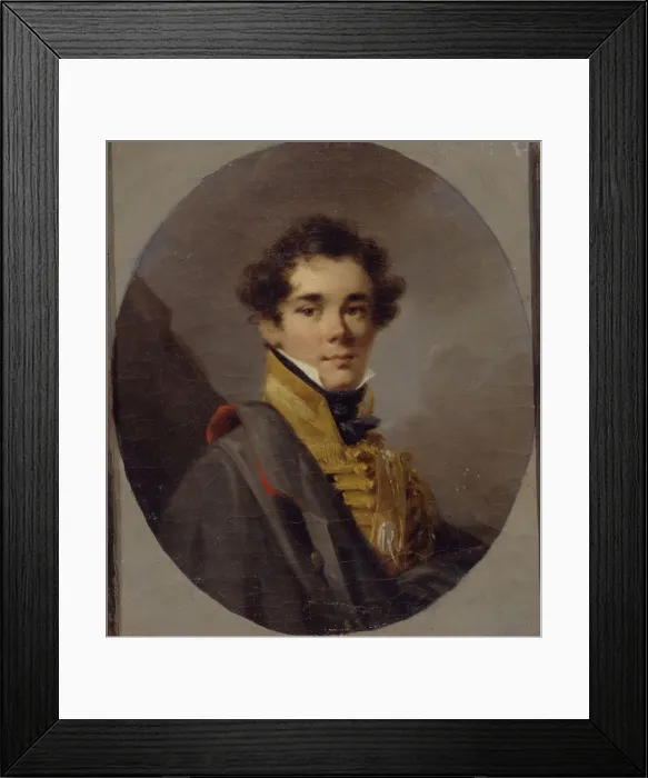 Framed Print : Portrait of Count Vasily Olsufyev (1796-1858), 1813. Artist: Molinari, Alexander (1772-1831) Framed Print : Portrait of Count Vasily Olsufyev (1796-1858), 1813. Artist: Molinari, Alexander (1772-1831)