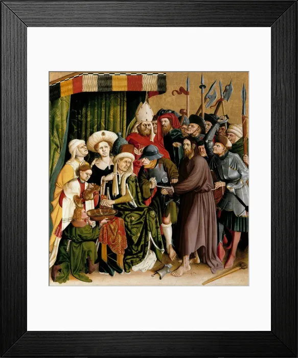 Framed Print : Christ before Pilate. The Wings of the Wurzach Altar, 1437. Artist: Multscher, Hans (c. 1400-1467) Framed Print : Christ before Pilate. The Wings of the Wurzach Altar, 1437. Artist: Multscher, Hans (c. 1400-1467)