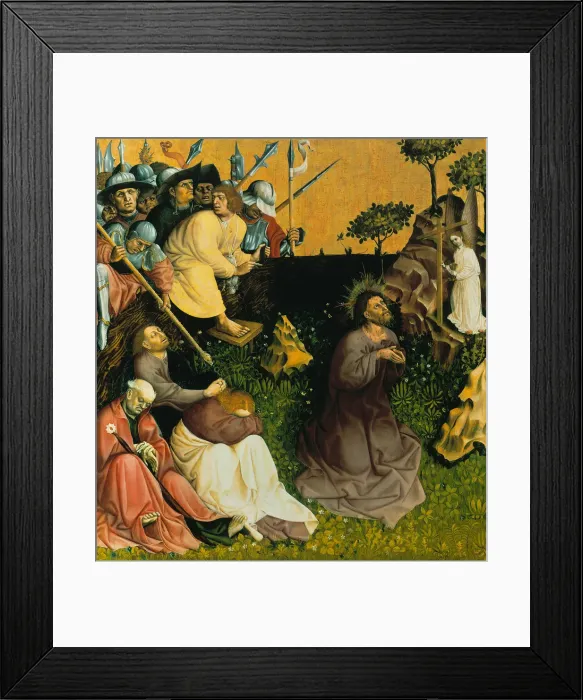 Framed Print : The Agony in the Garden. The Wings of the Wurzach Altar, 1437. Artist: Multscher, Hans (c. 1400-1467) Framed Print : The Agony in the Garden. The Wings of the Wurzach Altar, 1437. Artist: Multscher, Hans (c. 1400-1467)