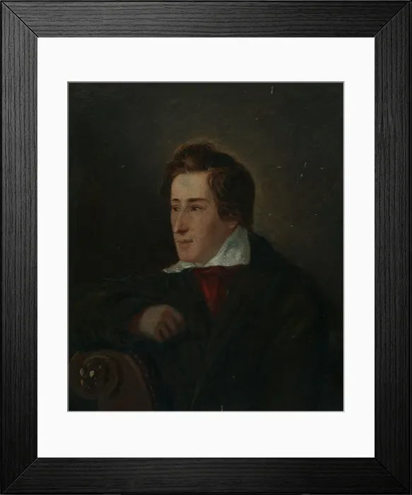 Framed Print : Portrait of the poet Heinrich Heine (1797-1856), 1831. Artist: Oppenheim, Moritz Daniel (1800-1882) Framed Print : Portrait of the poet Heinrich Heine (1797-1856), 1831. Artist: Oppenheim, Moritz Daniel (1800-1882)