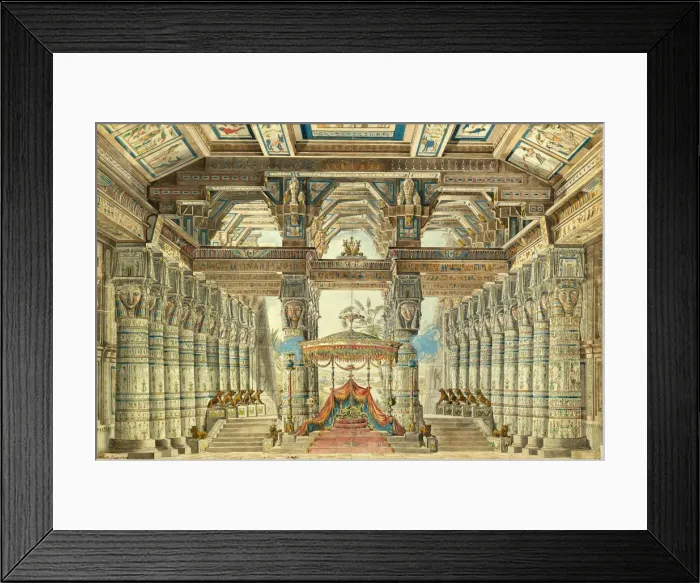 Framed Print : Stage design for the ballet Caesar in Egypt by G. Haendel, 1834. Artist: Roller, Andreas Leonhard (1805-1891) Framed Print : Stage design for the ballet Caesar in Egypt by G. Haendel, 1834. Artist: Roller, Andreas Leonhard (1805-1891)