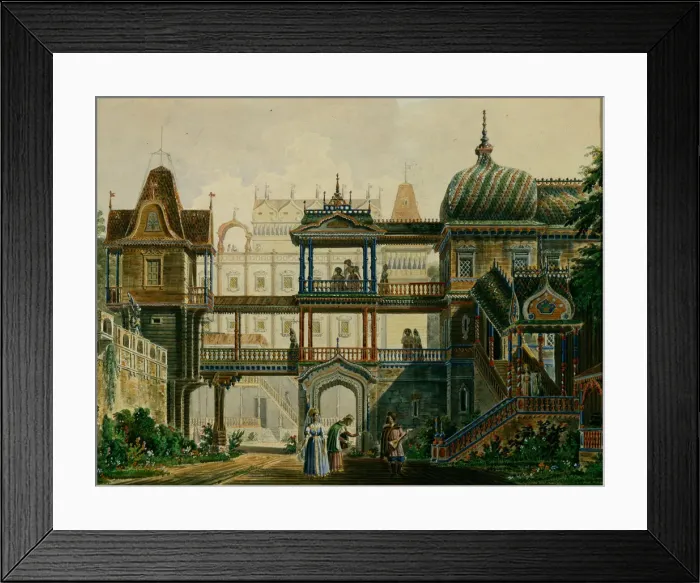 Framed Print : Stage design for the opera Askolds Grave by A. Verstovski, 1841. Artist: Roller, Andreas Leonhard (1805-1891) Framed Print : Stage design for the opera Askolds Grave by A. Verstovski, 1841. Artist: Roller, Andreas Leonhard (1805-1891)
