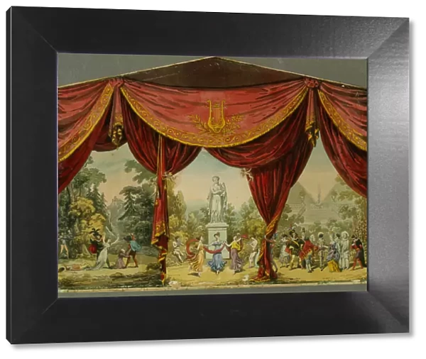 Sketch for the curtain for the Imperial Theatre in Saint Petersburg, 1830s. Artist: Roller, Andreas Leonhard (1805-1891)