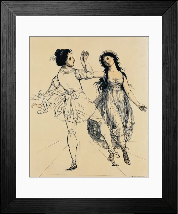 Framed Print : The dancing couple Maria and Salvatore Vigano, ca 1797. Artist: Schadow, Johann Gottfried (1764-1850) Framed Print : The dancing couple Maria and Salvatore Vigano, ca 1797. Artist: Schadow, Johann Gottfried (1764-1850)