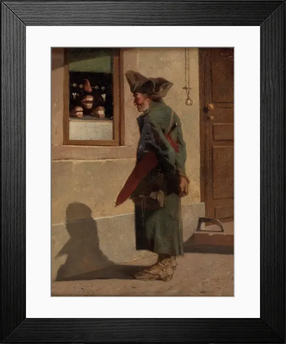 Framed Print : Soldier At The Denture Shop. Artist: Schalck, Adam Ernst (1827-1865) Framed Print : Soldier At The Denture Shop. Artist: Schalck, Adam Ernst (1827-1865)