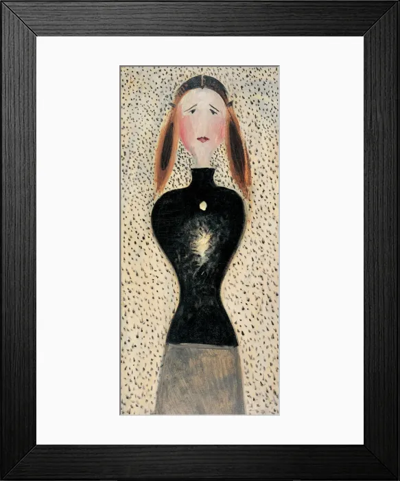 Framed Print : Figure en face, 1915-1916. Artist: Schlemmer, Oskar (1888-1943) Framed Print : Figure en face, 1915-1916. Artist: Schlemmer, Oskar (1888-1943)