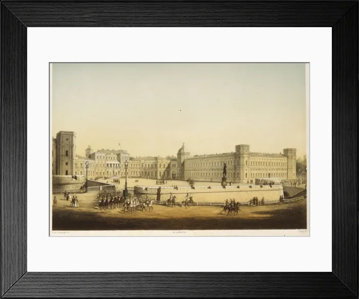 Framed Print : View of the Main Gatchina palace, Mid of the 19th cen Artist: Schulz, Carl (1823-1876) Framed Print : View of the Main Gatchina palace, Mid of the 19th cen Artist: Schulz, Carl (1823-1876)